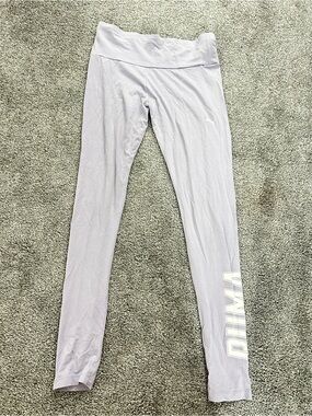 Puma Lavender High-Waist Logo Leggings